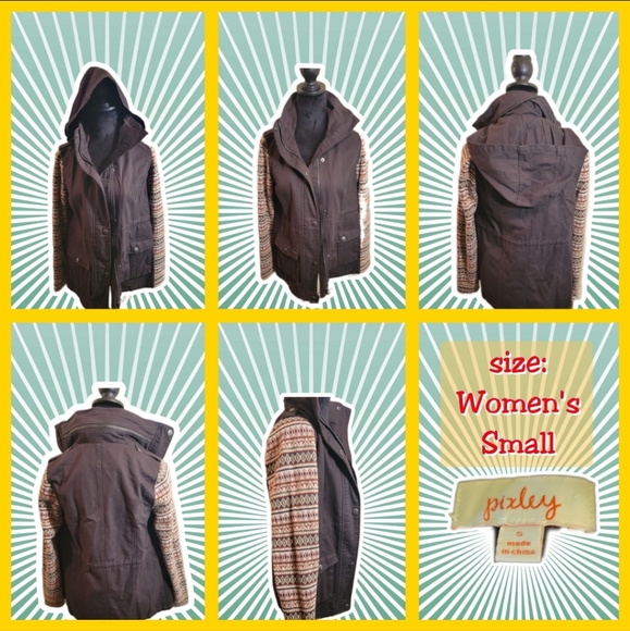Pixley coat jacket size: small color: light brown and tan. - Picture 5 of 6